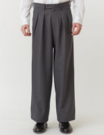 TUCKED WIDE PANTS georgette