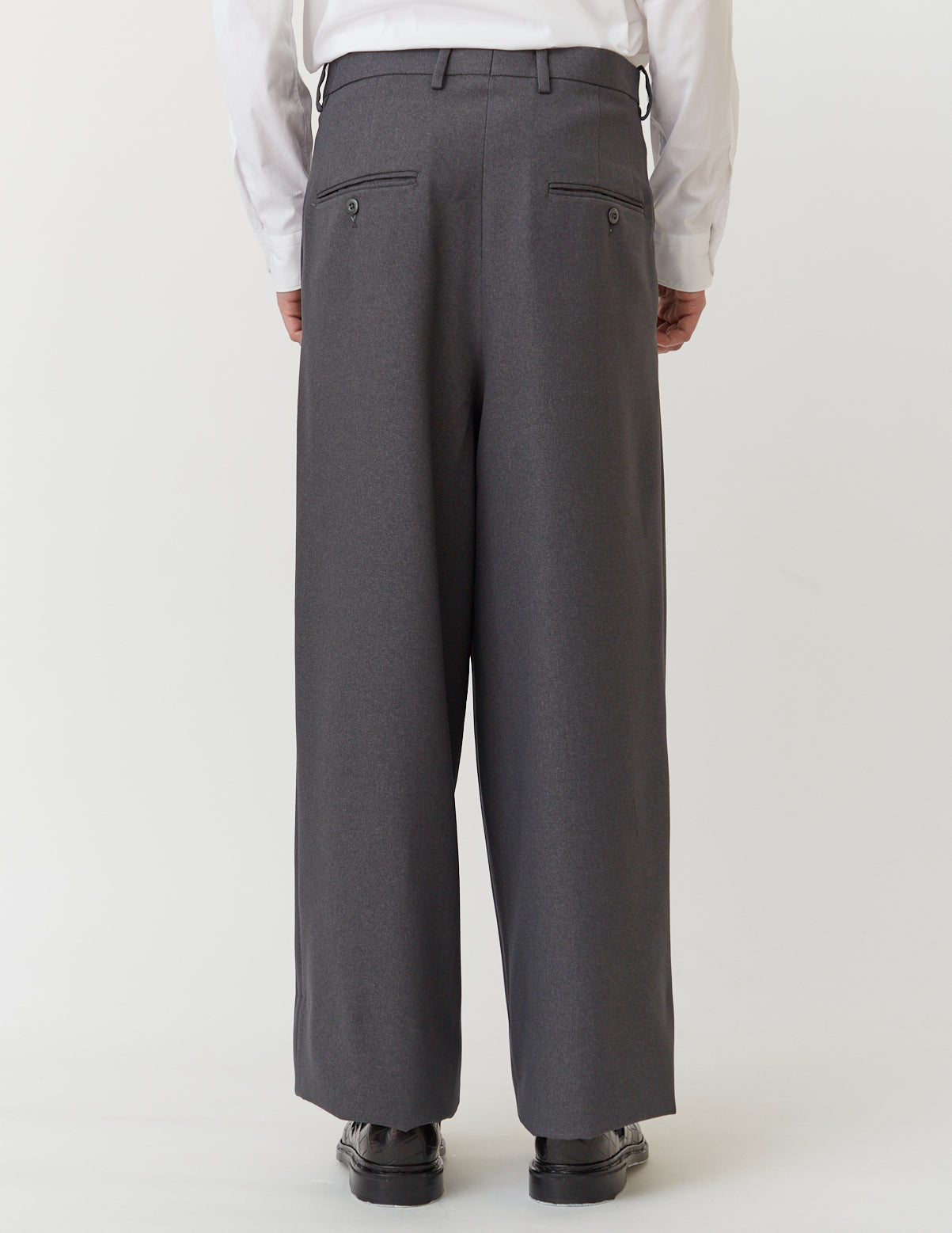 TUCKED WIDE PANTS georgette