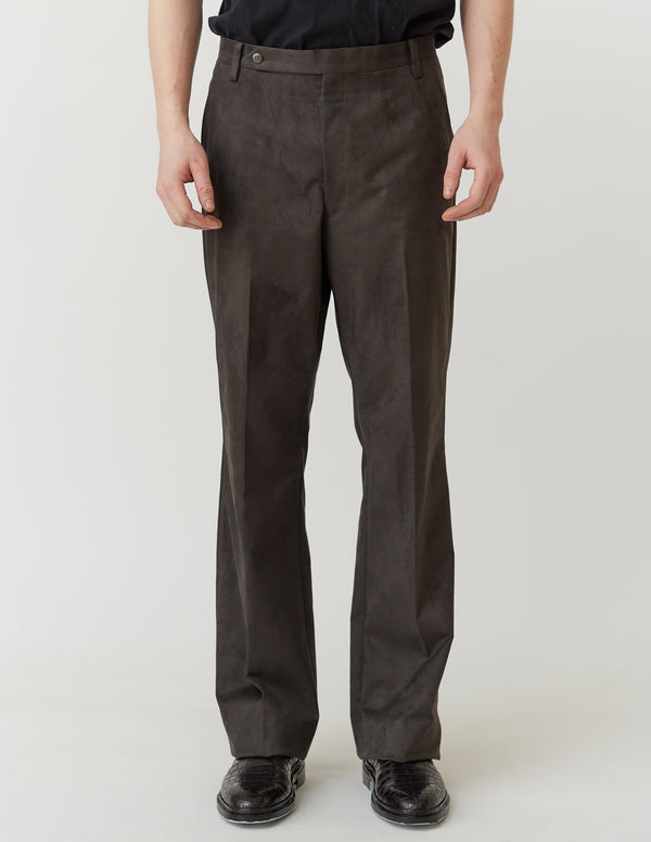 FLARE PANTS grey suede