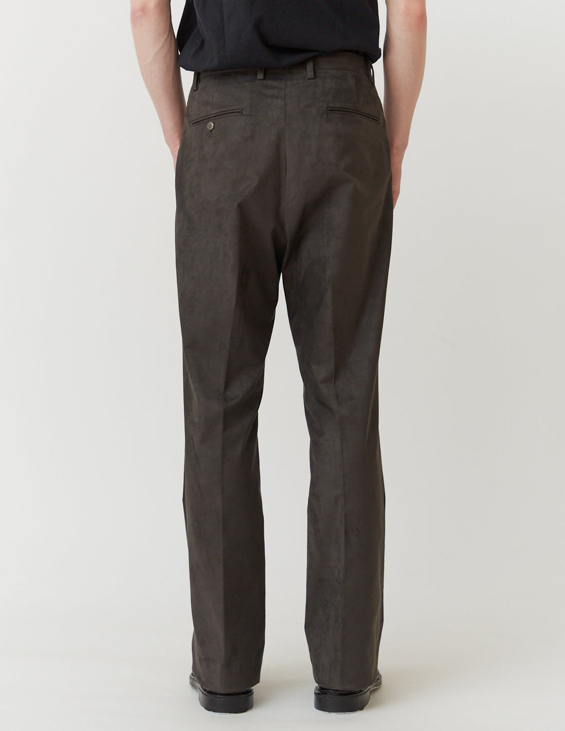 FLARE PANTS grey suede