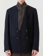 W4B JACKET grey suede lapel&collar