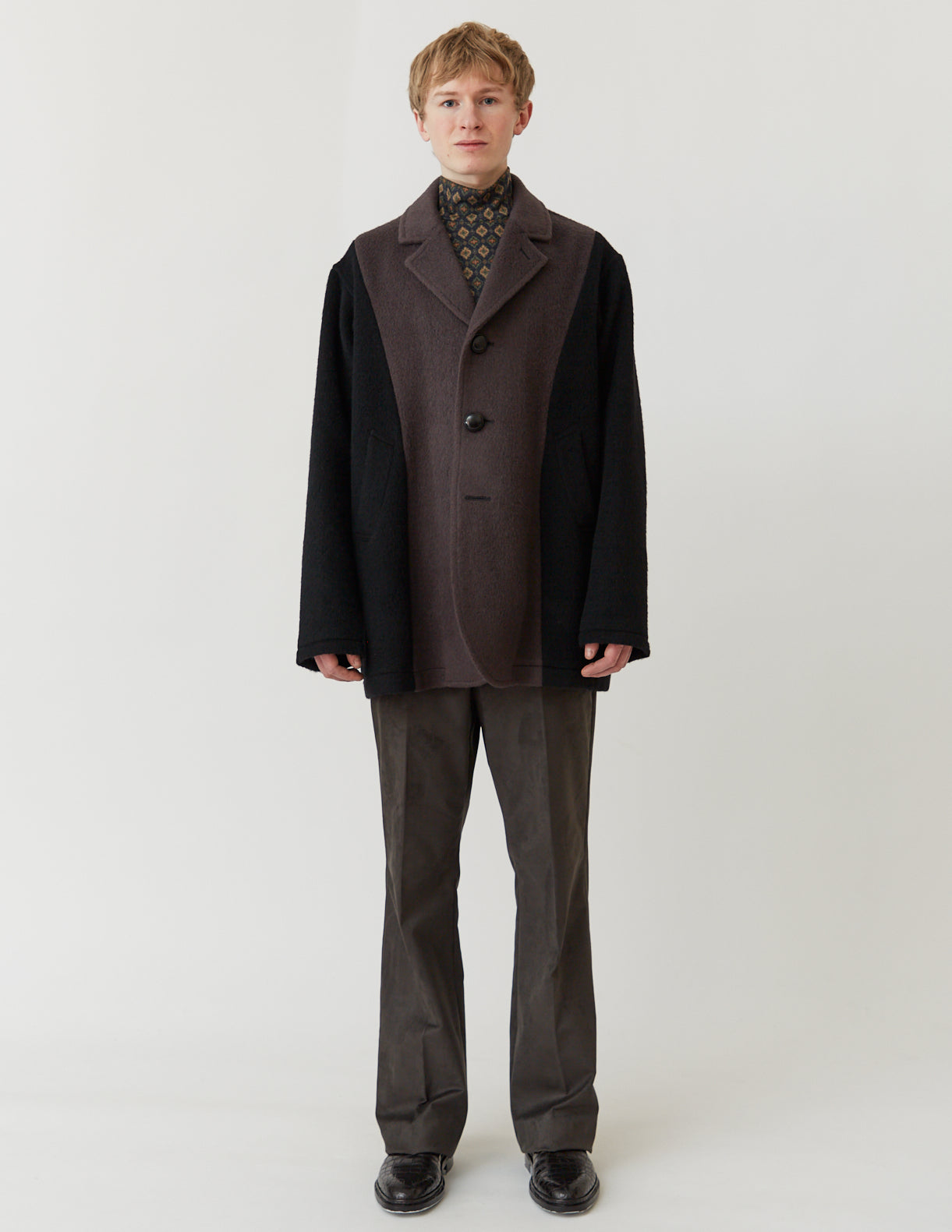 S4B HALF COAT black&mocha