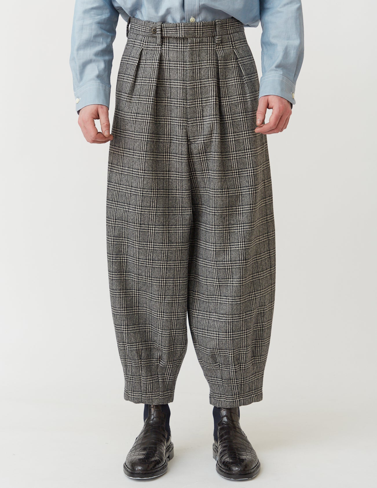 NEW HAREM PANTS glen plaid