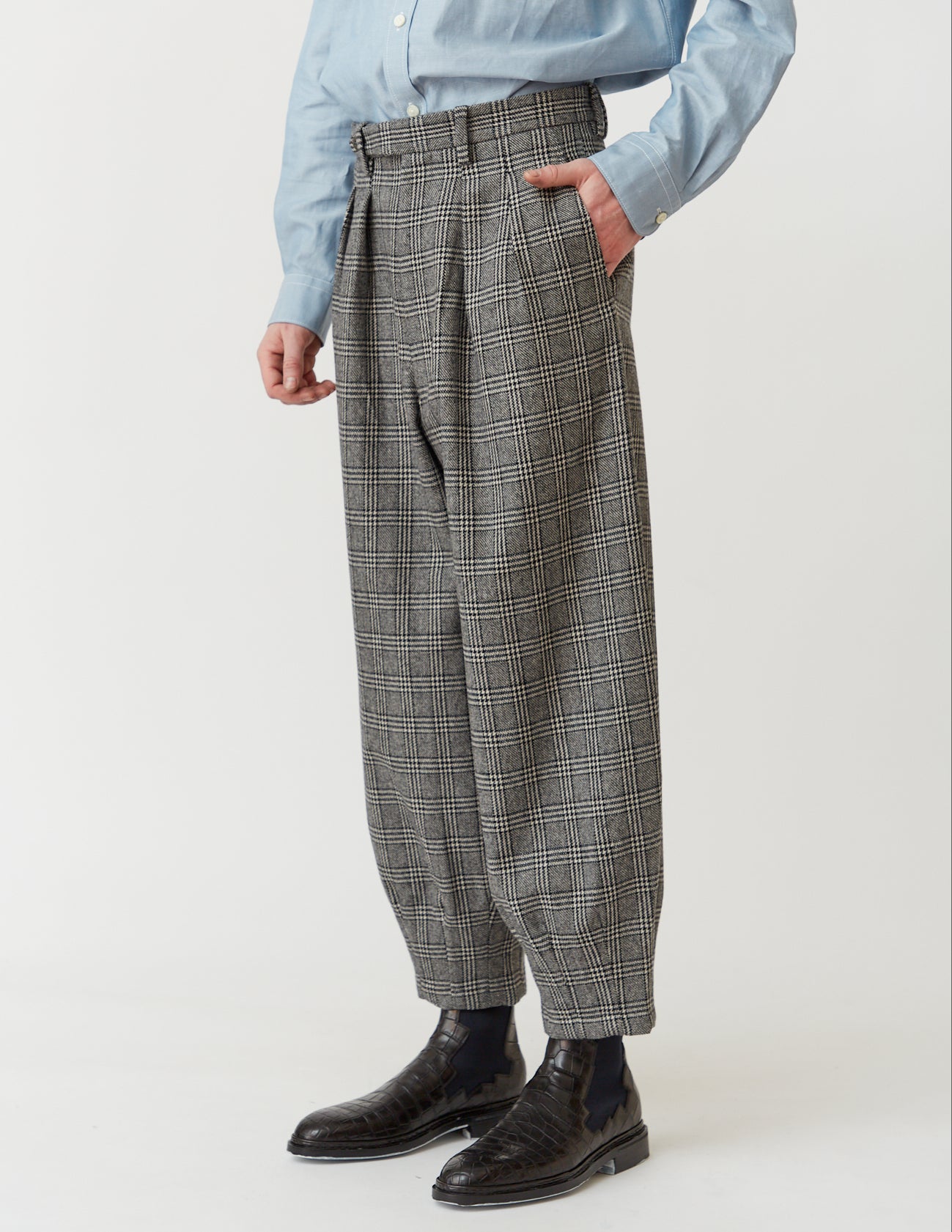 NEW HAREM PANTS glen plaid