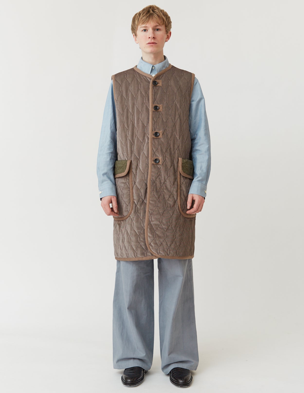 Silk-Loft Quilting Long Gilet