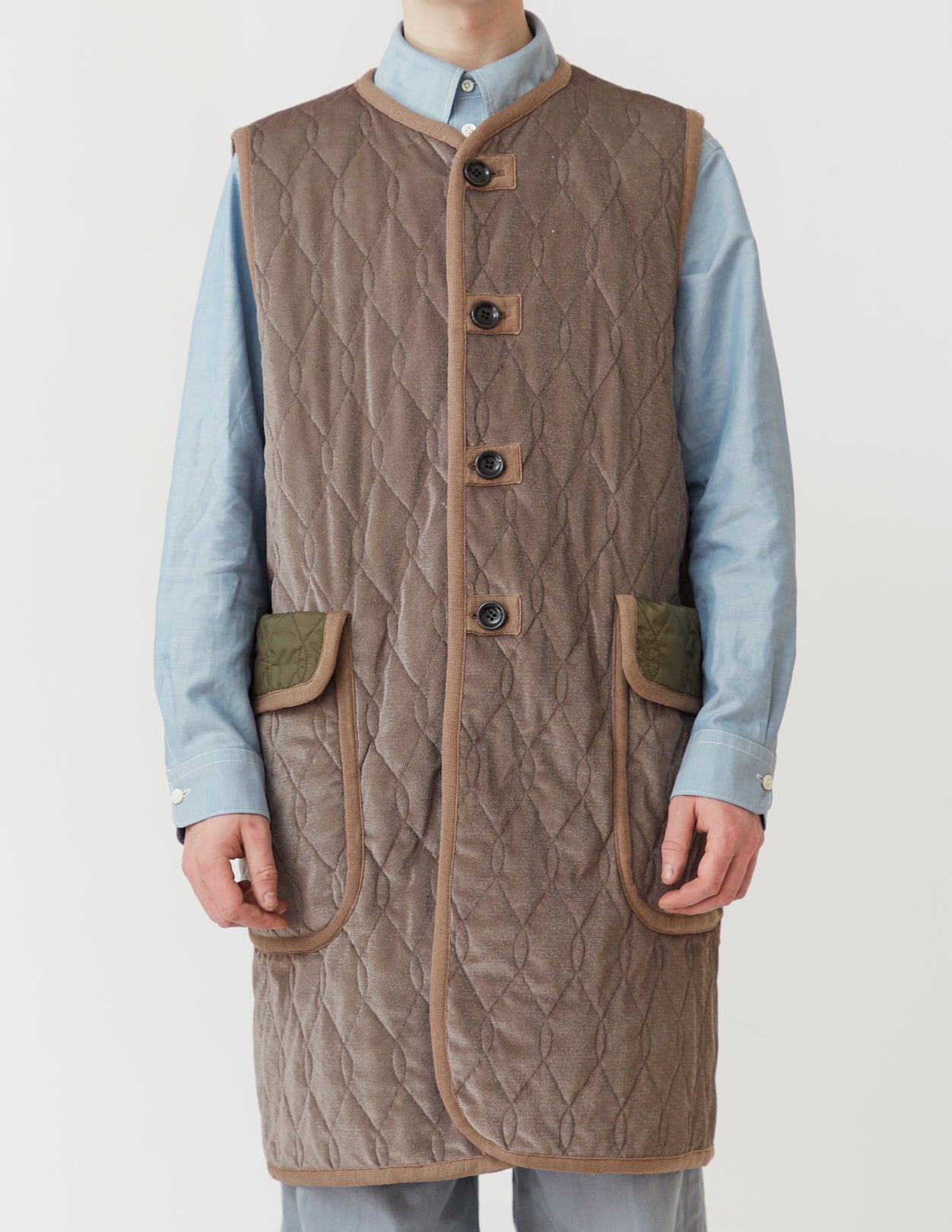 Silk-Loft Quilting Long Gilet
