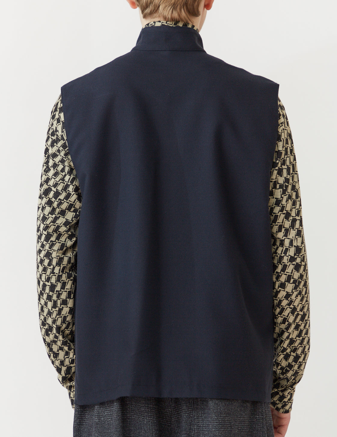 STAND-UP COLLAR 9B GILET navy
