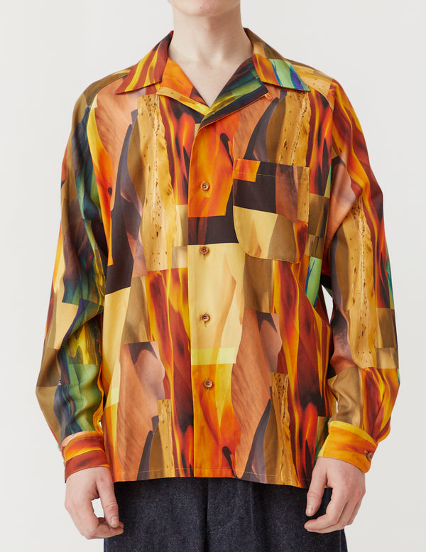 PRINT RAGLAN LONG SLEEVE SHIRT nature collage