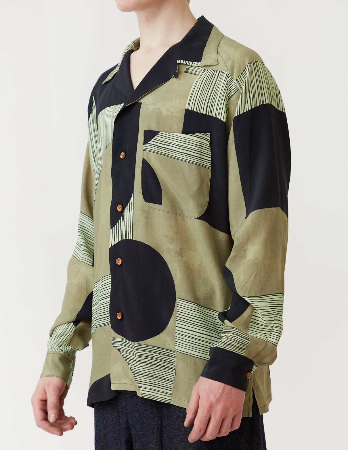 PRINT RAGLAN LONG SLEEVE SHIRT geometric art touch