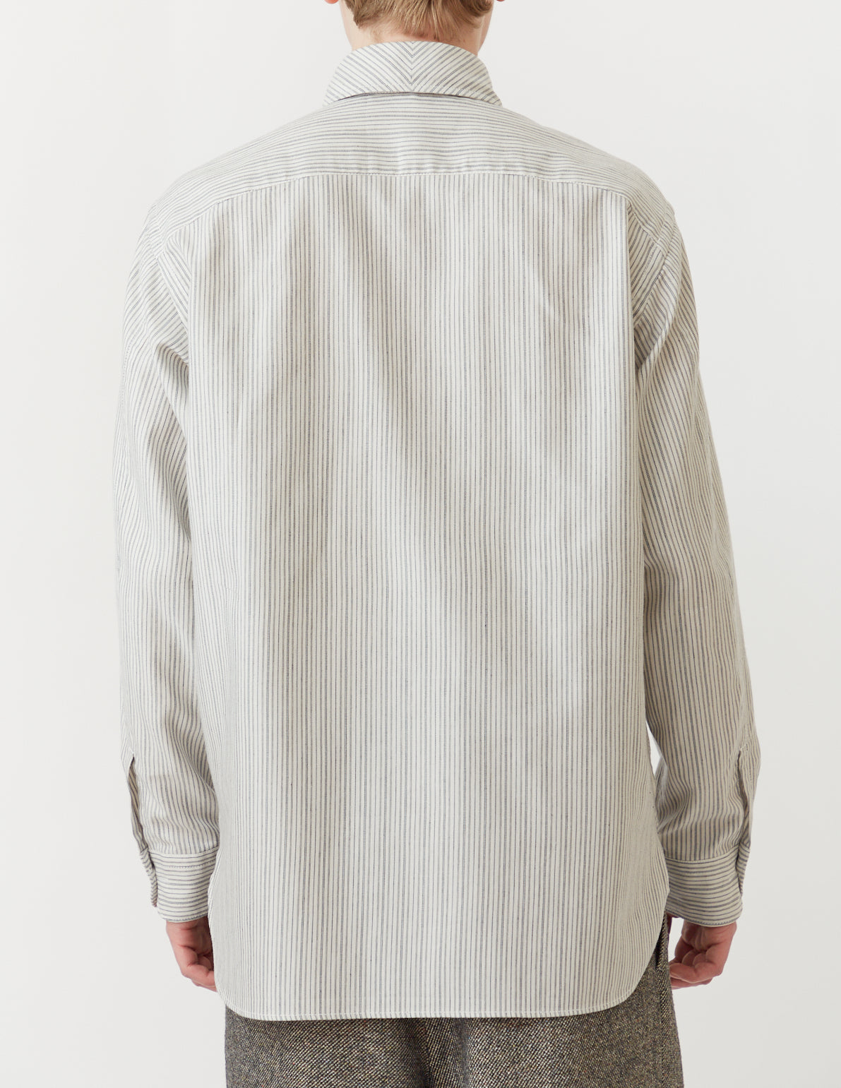 DOG-EAR COLLAR SHIRT stripe