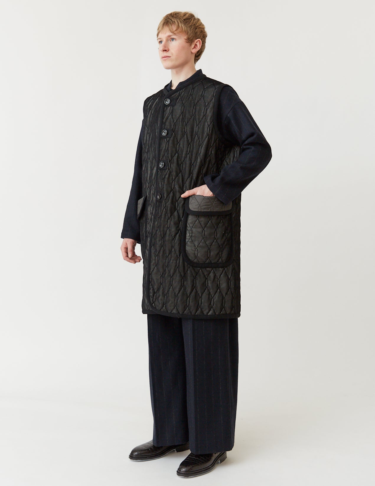 Silk-Loft Quilting Long Gilet