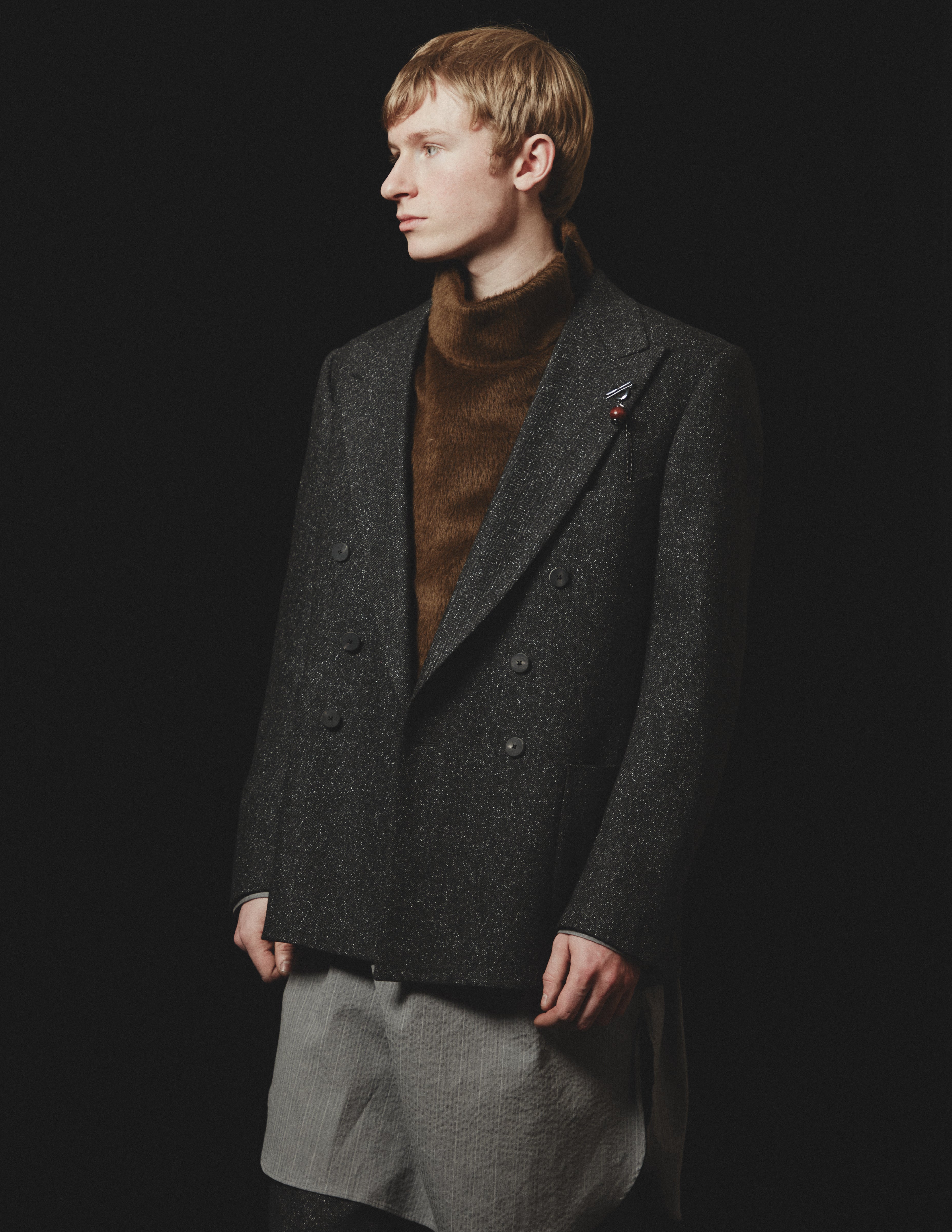 TAPED-SIDE SHORT LENGTH PULLOVER GILET khaki