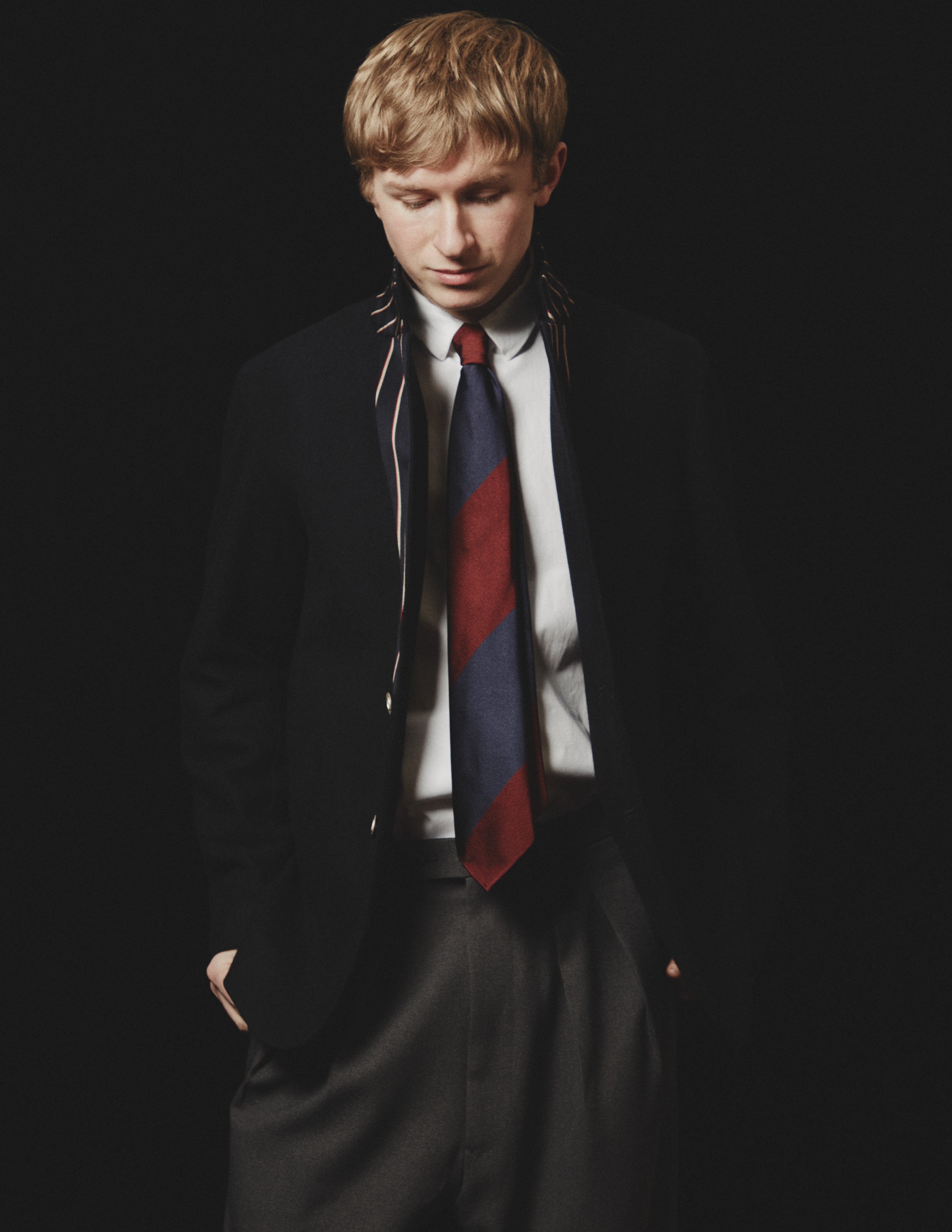 S2B JACKET school stripe lapel&collar