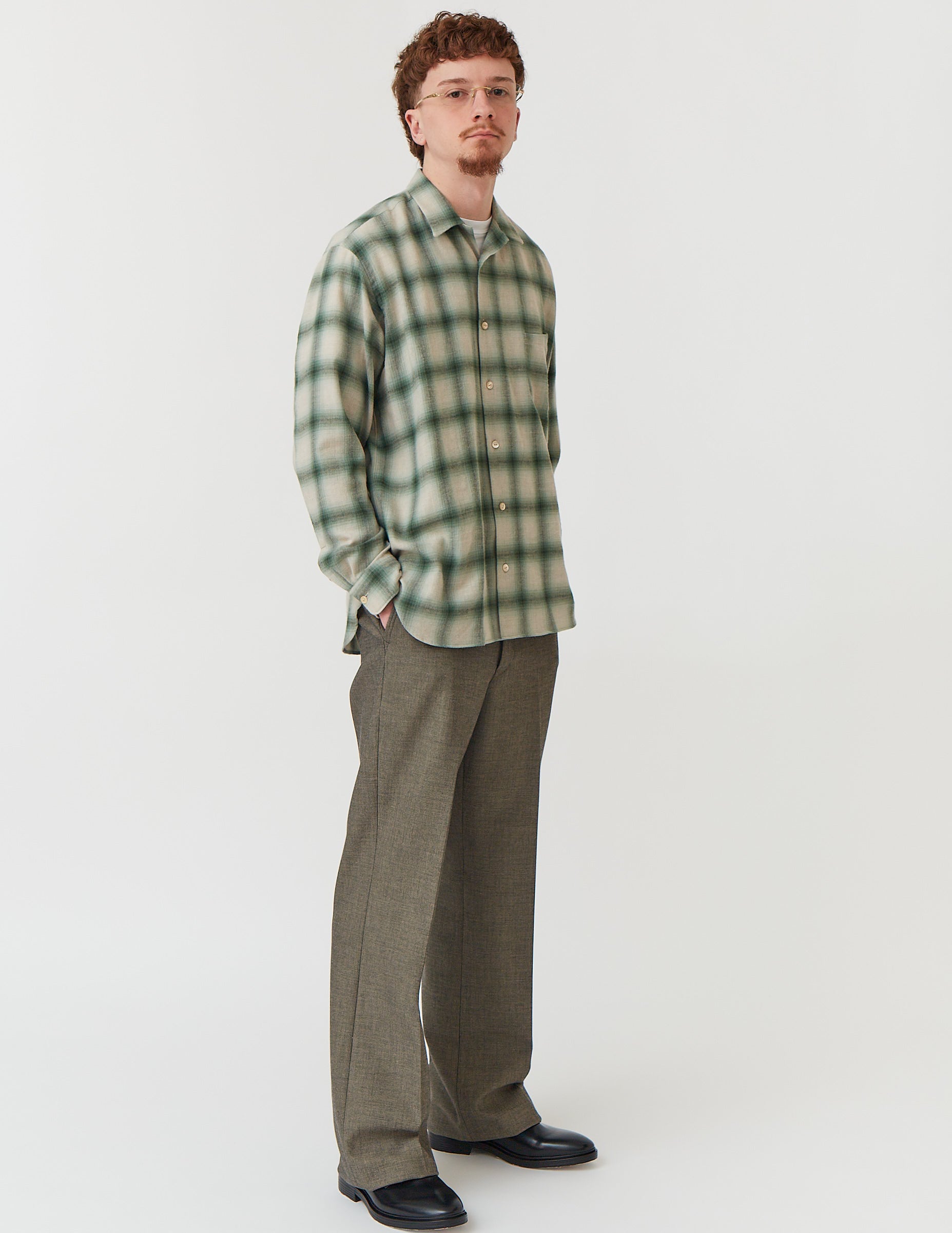 FLARE PANTS grey / black