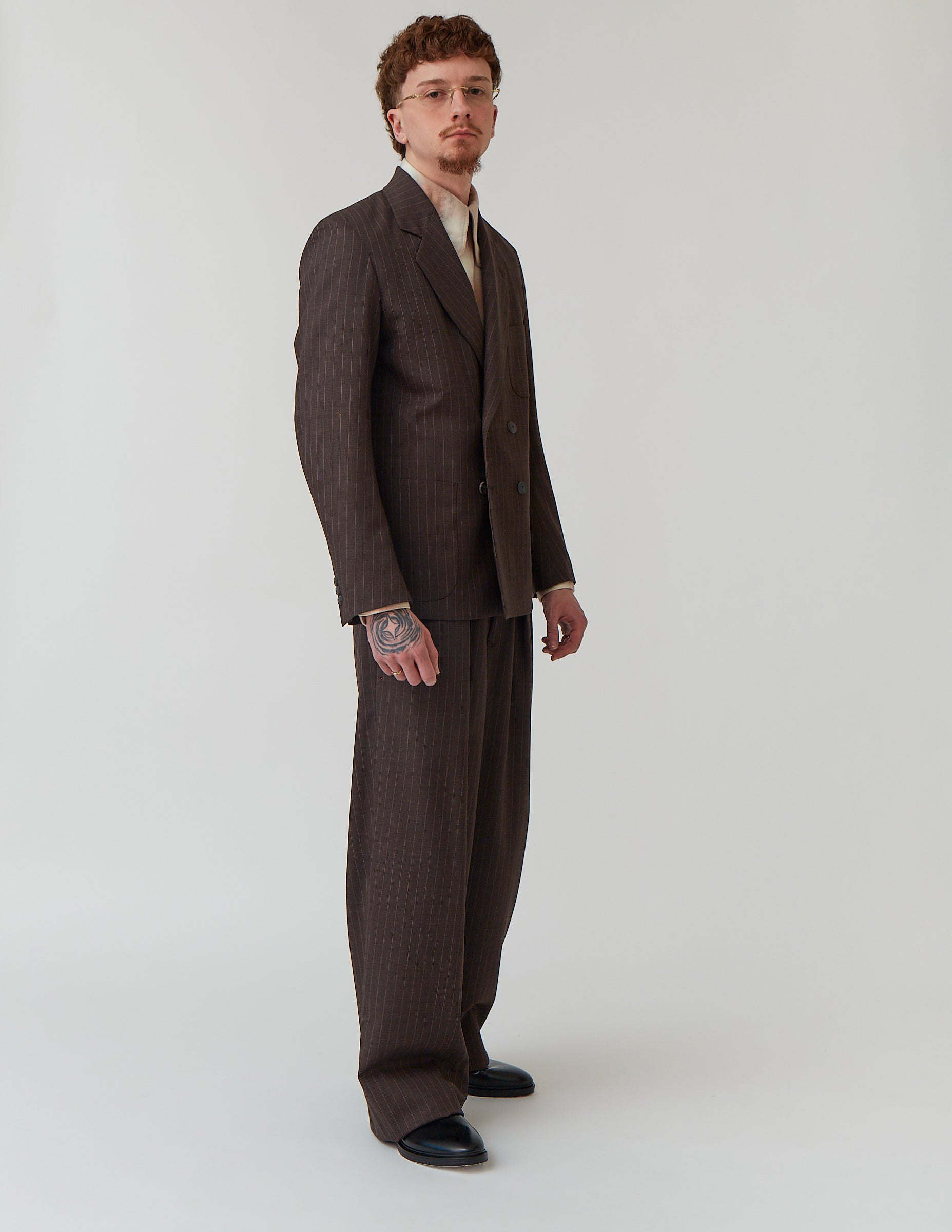 Comfort Tailored Jacket brown stripe