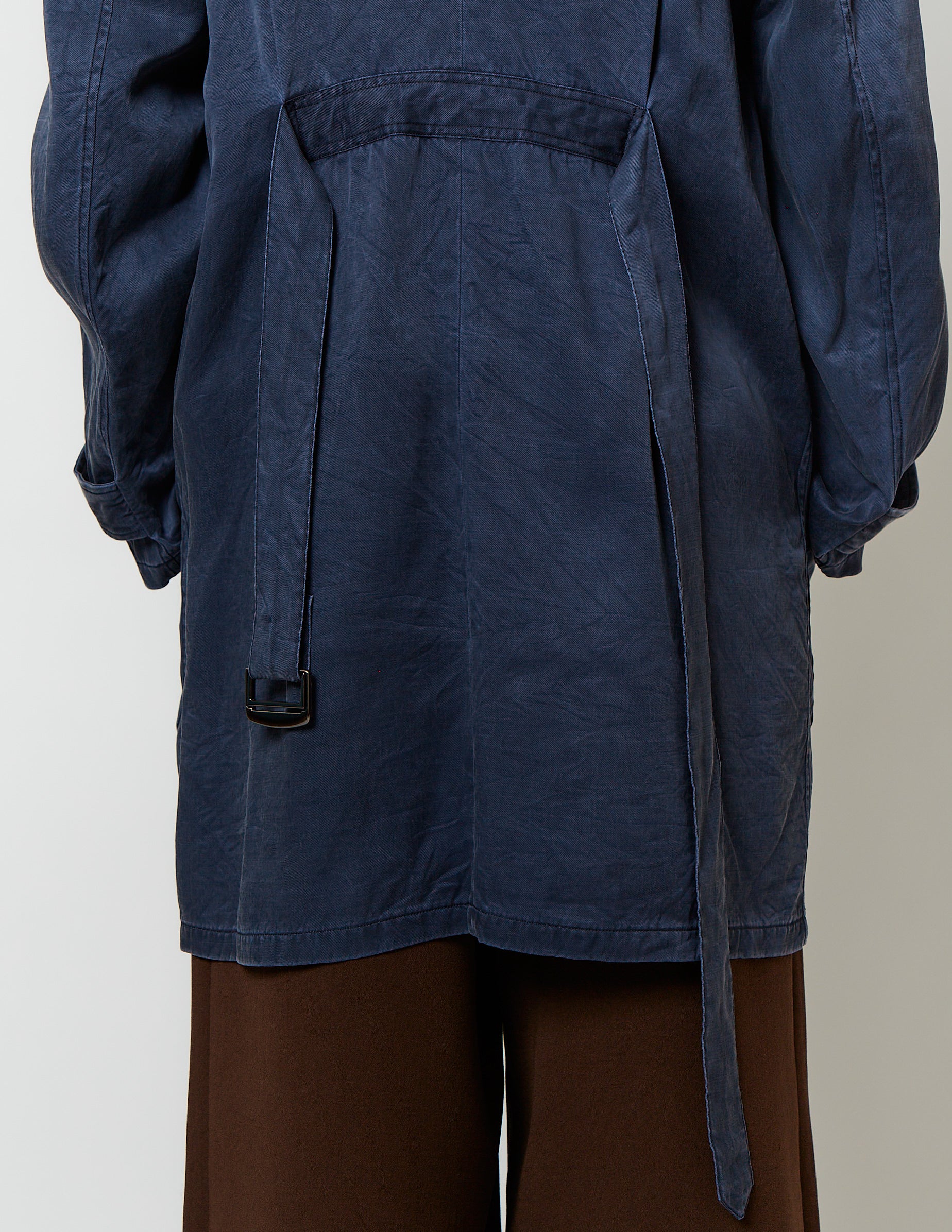 Stand-Up Collar Work Coat grey/navy