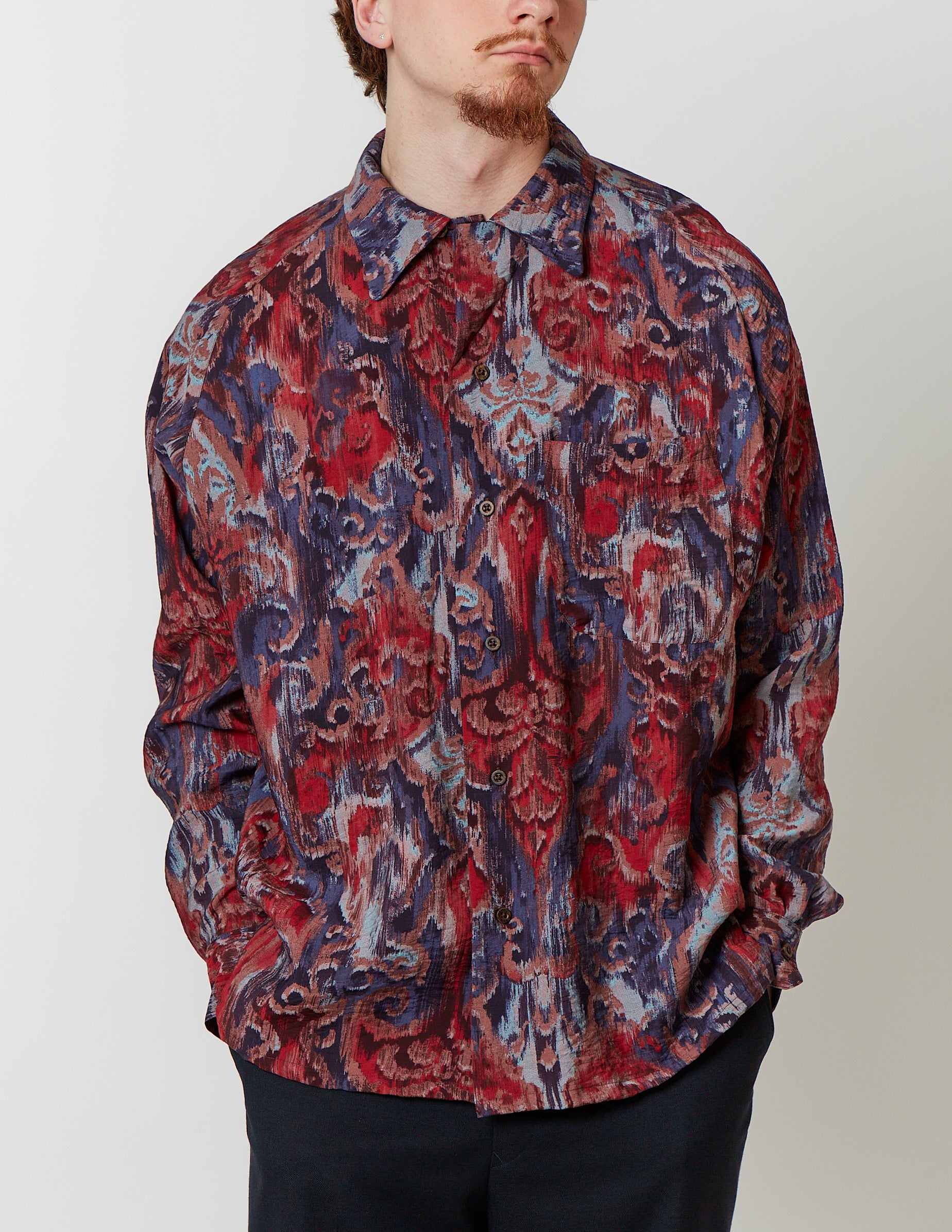 PRINT RAGLAN LONG SLEEVE SHIRT deadstock print