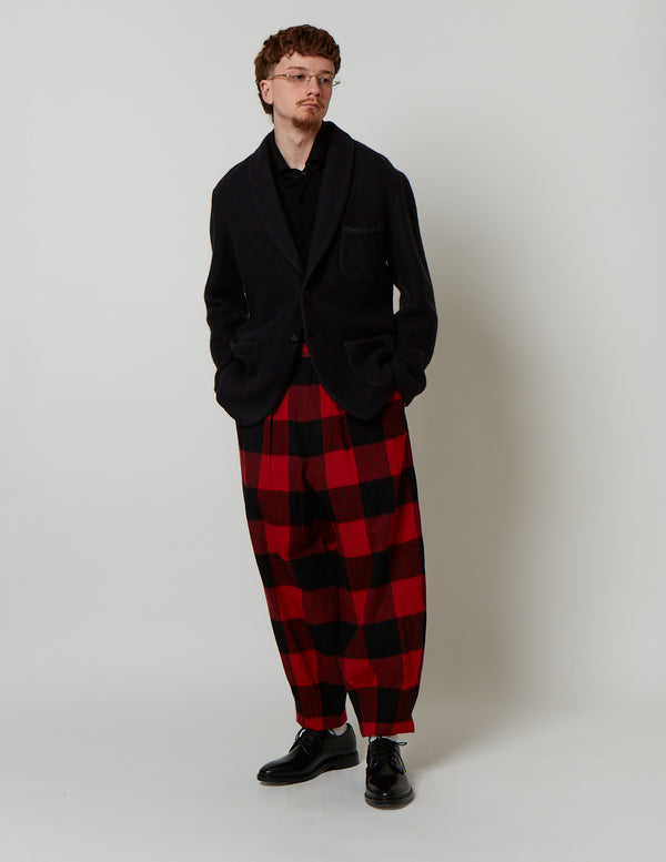 Shawl Collar Single Jakcet black fleece