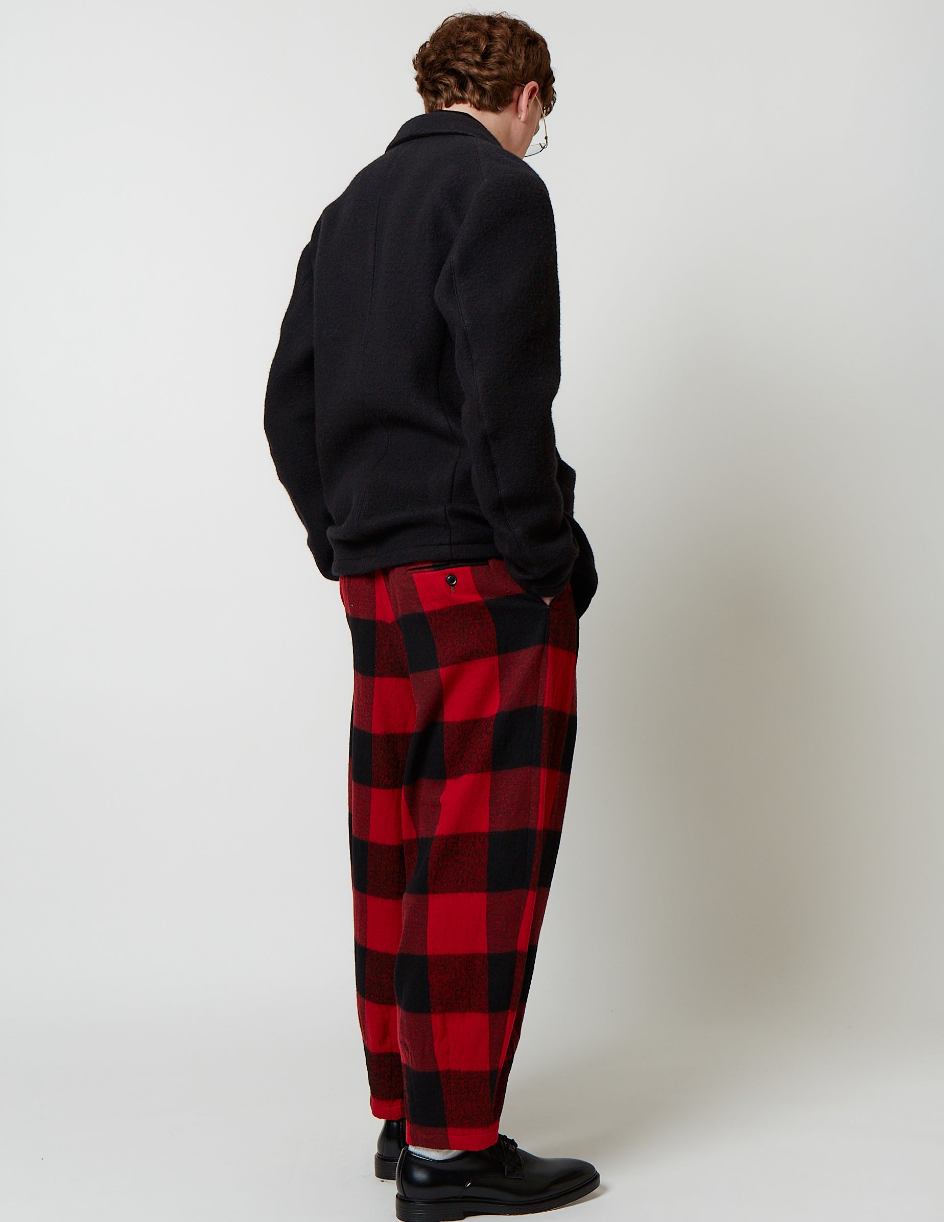Shawl Collar Single Jakcet black fleece