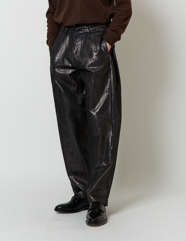 SIDE TUCKED BALOON PANTS black moire