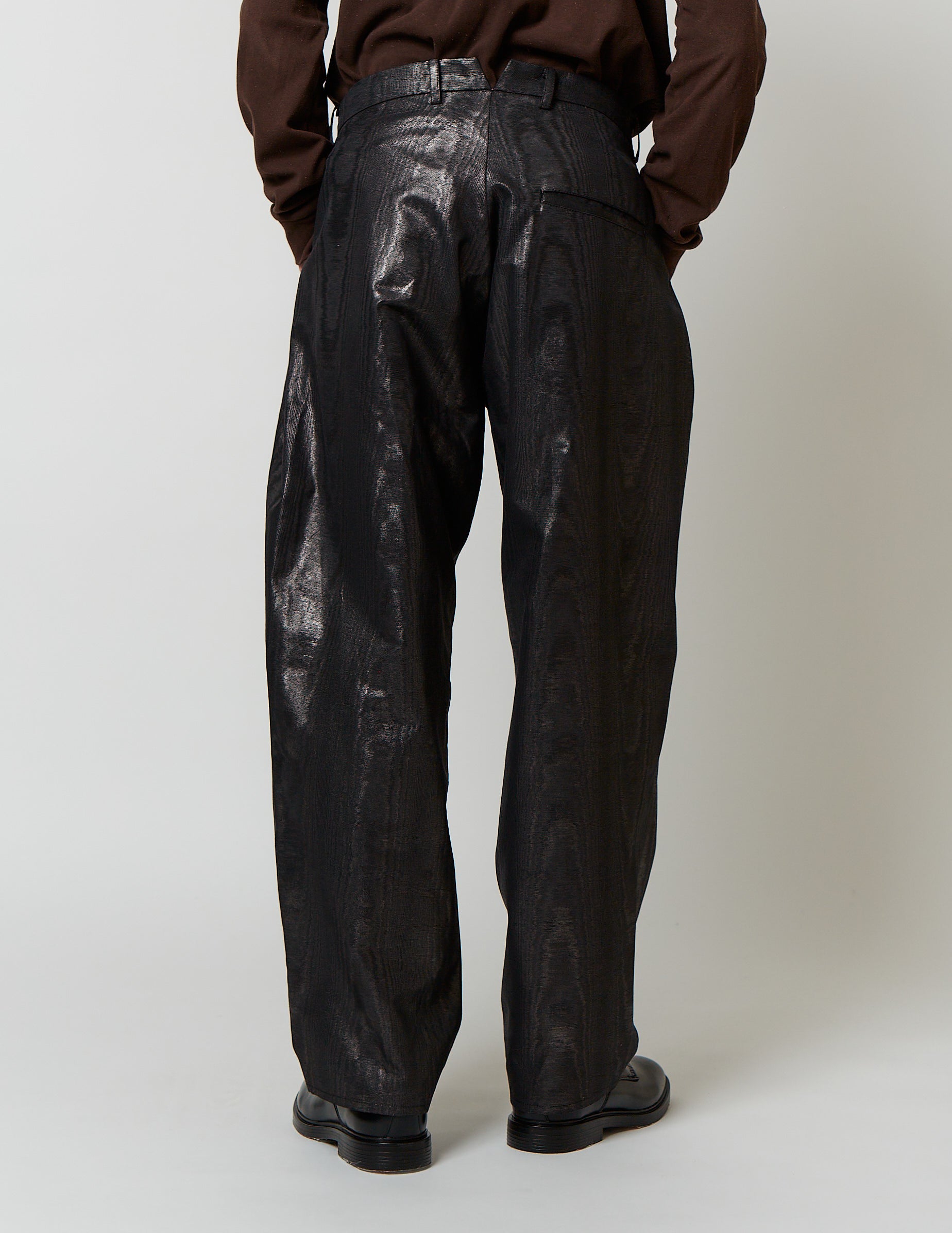 SIDE TUCKED BALOON PANTS black moire
