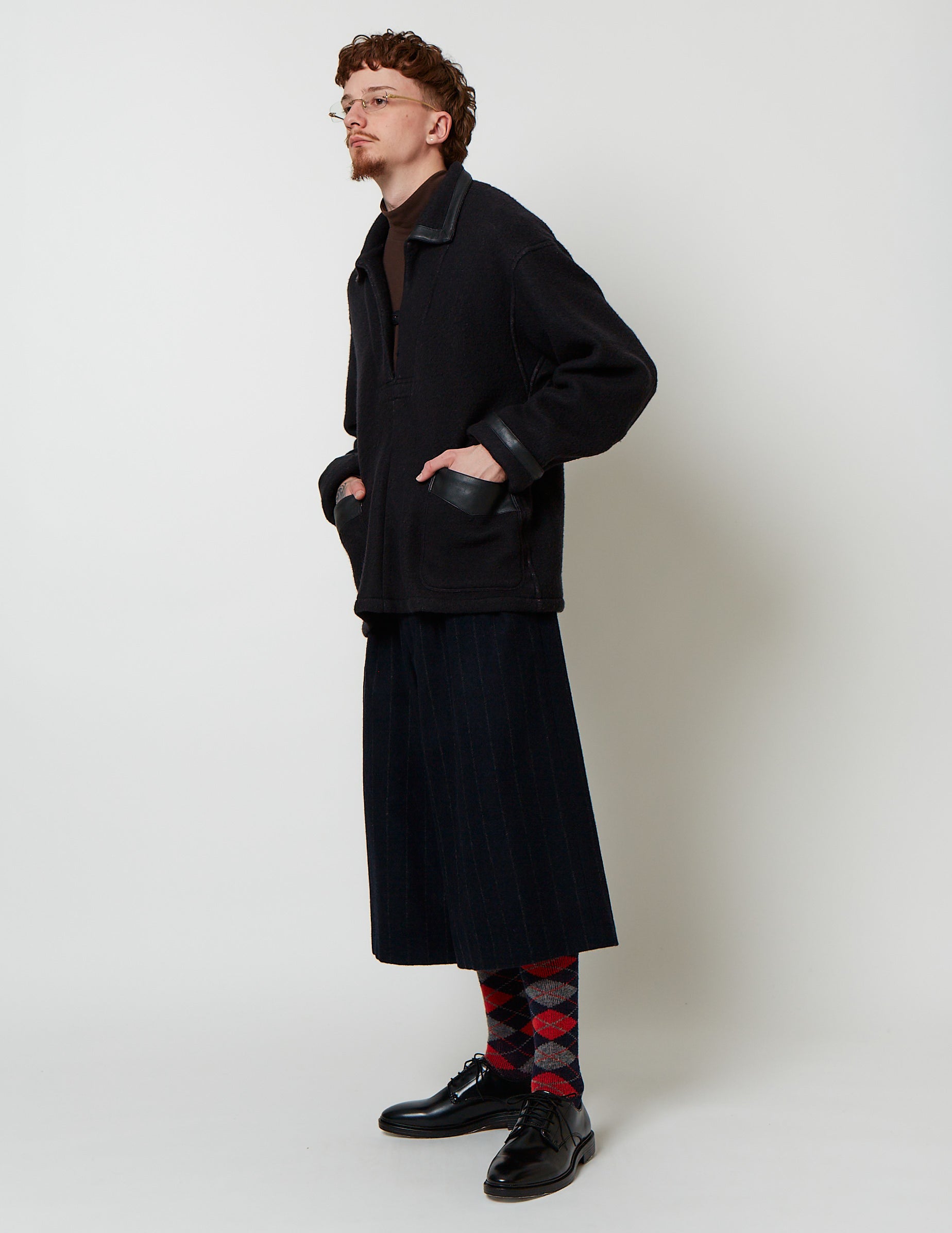 Trimming Pullover black fleece