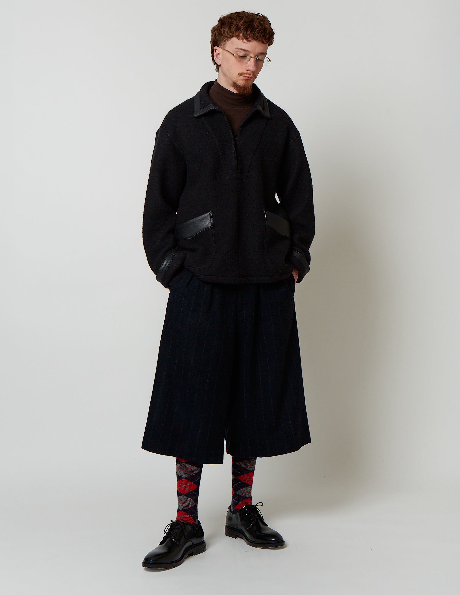 Trimming Pullover black fleece