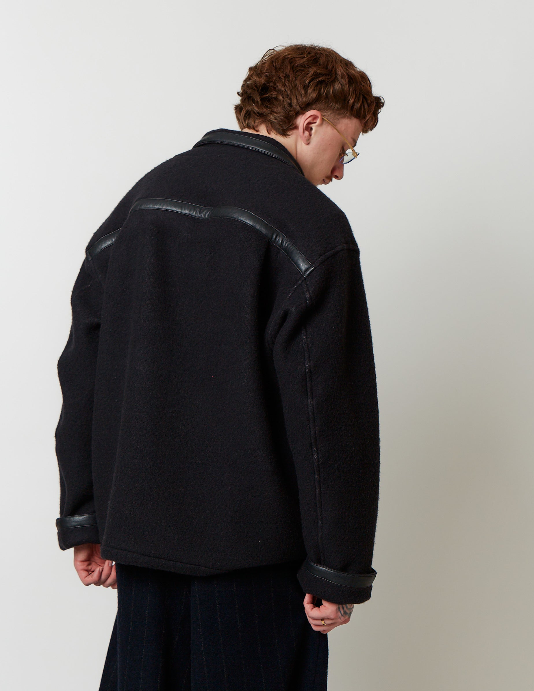 Trimming Pullover black fleece