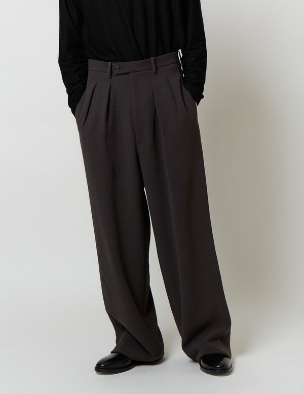 2-IN-TUCKED WIDE DRESS PANTS georgette