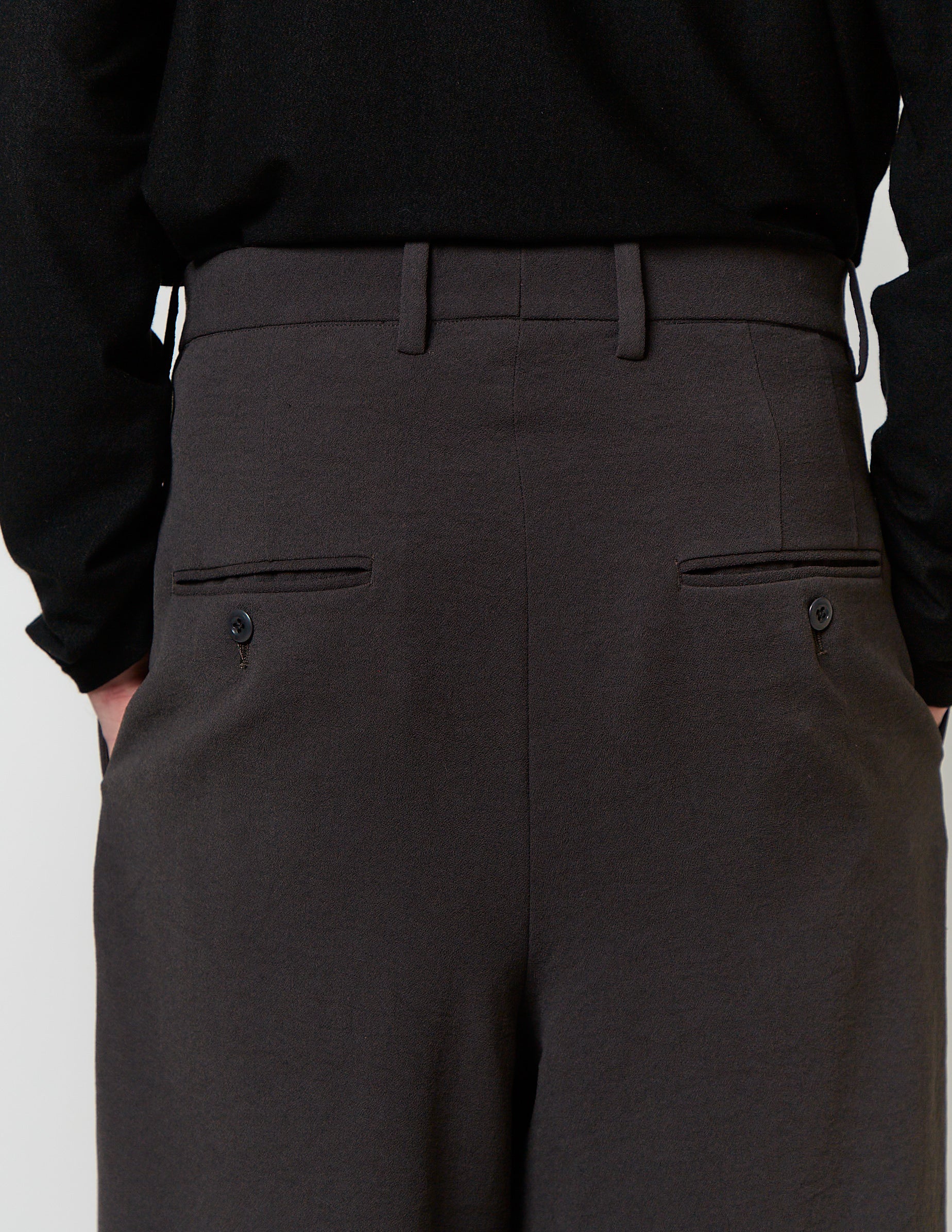 2-IN-TUCKED WIDE DRESS PANTS georgette