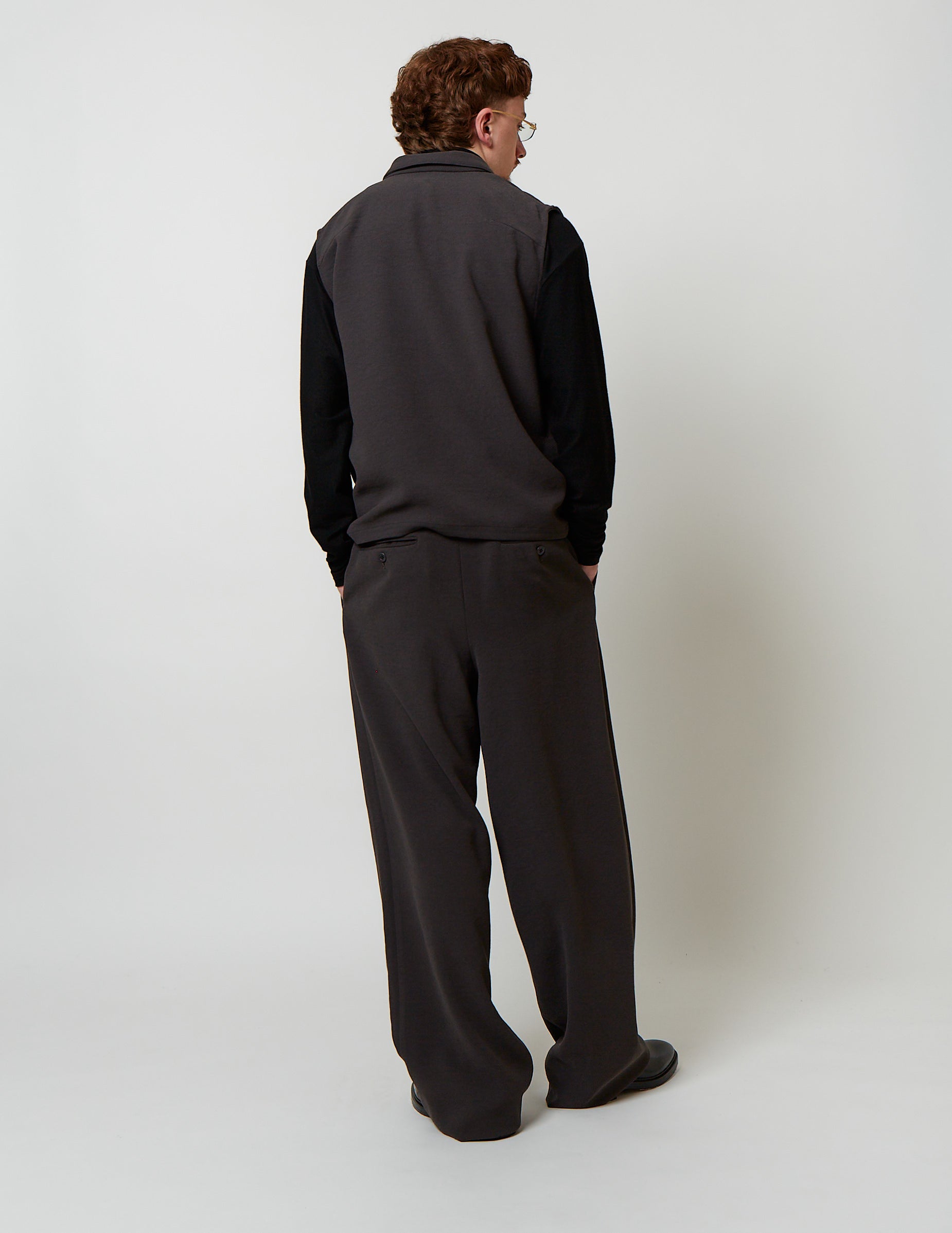 Stand-Up Collar Gilet brown/charcoal