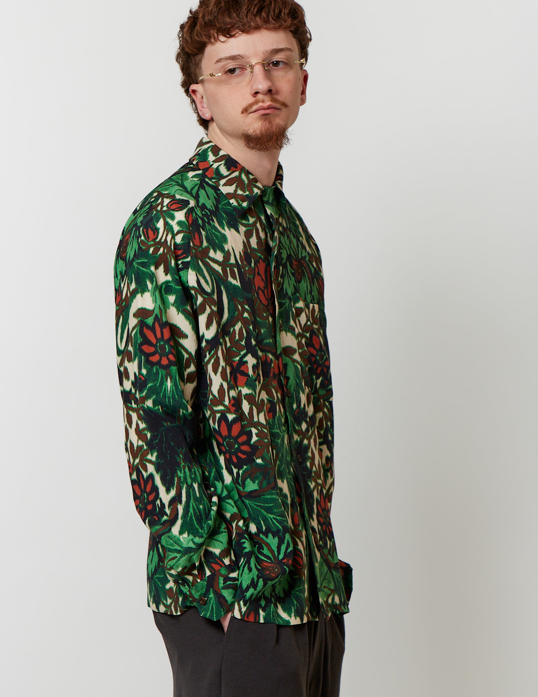 PRINT RAGLAN LONG SLEEVE SHIRT deadstock print