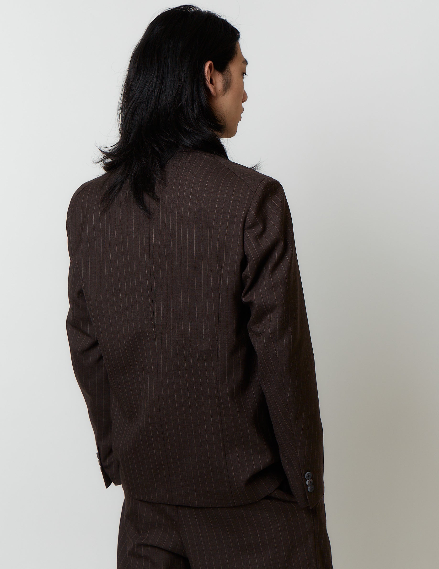 Comfort Tailored Jacket brown stripe