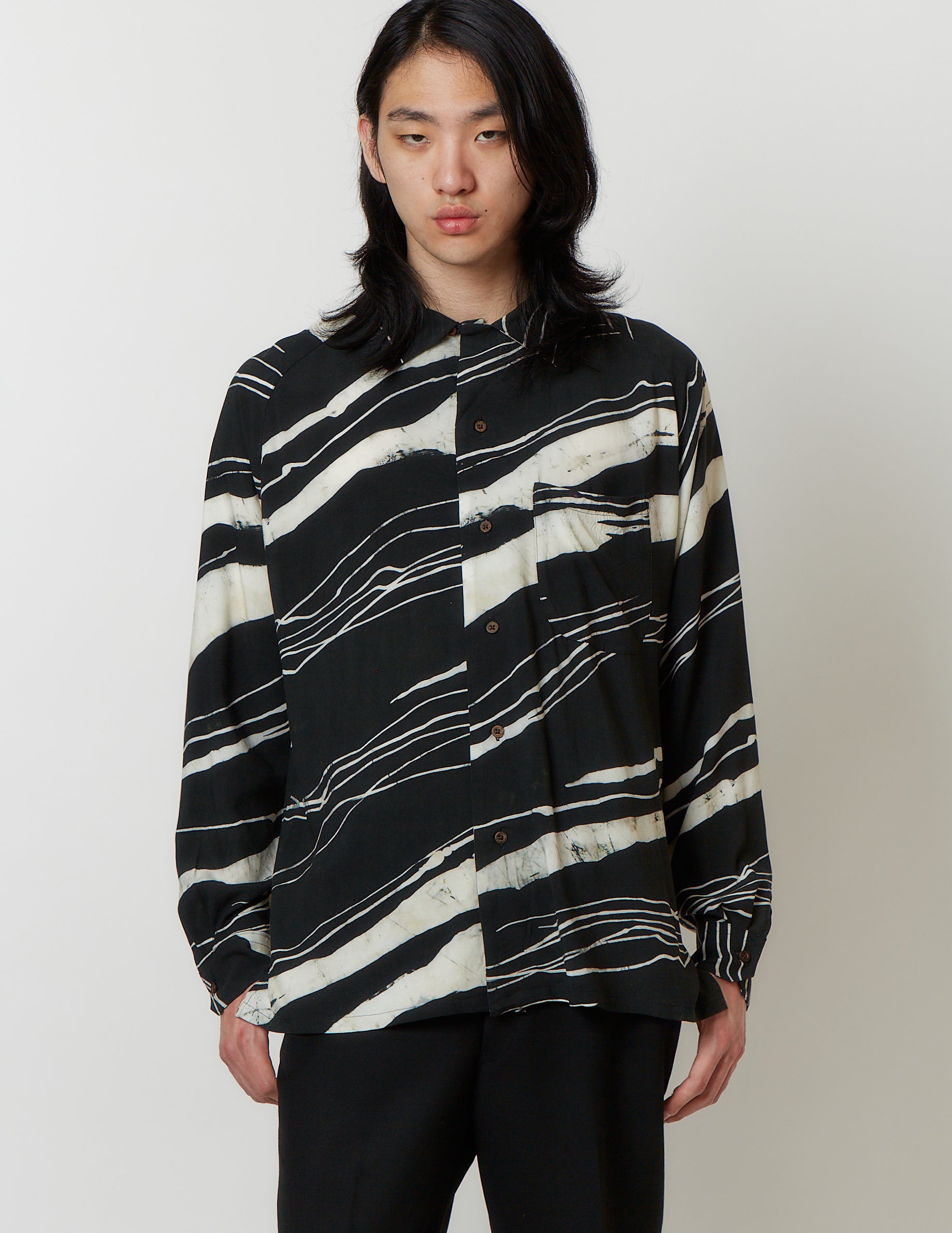PRINT RAGLAN LONG SLEEVE SHIRT deadstock print