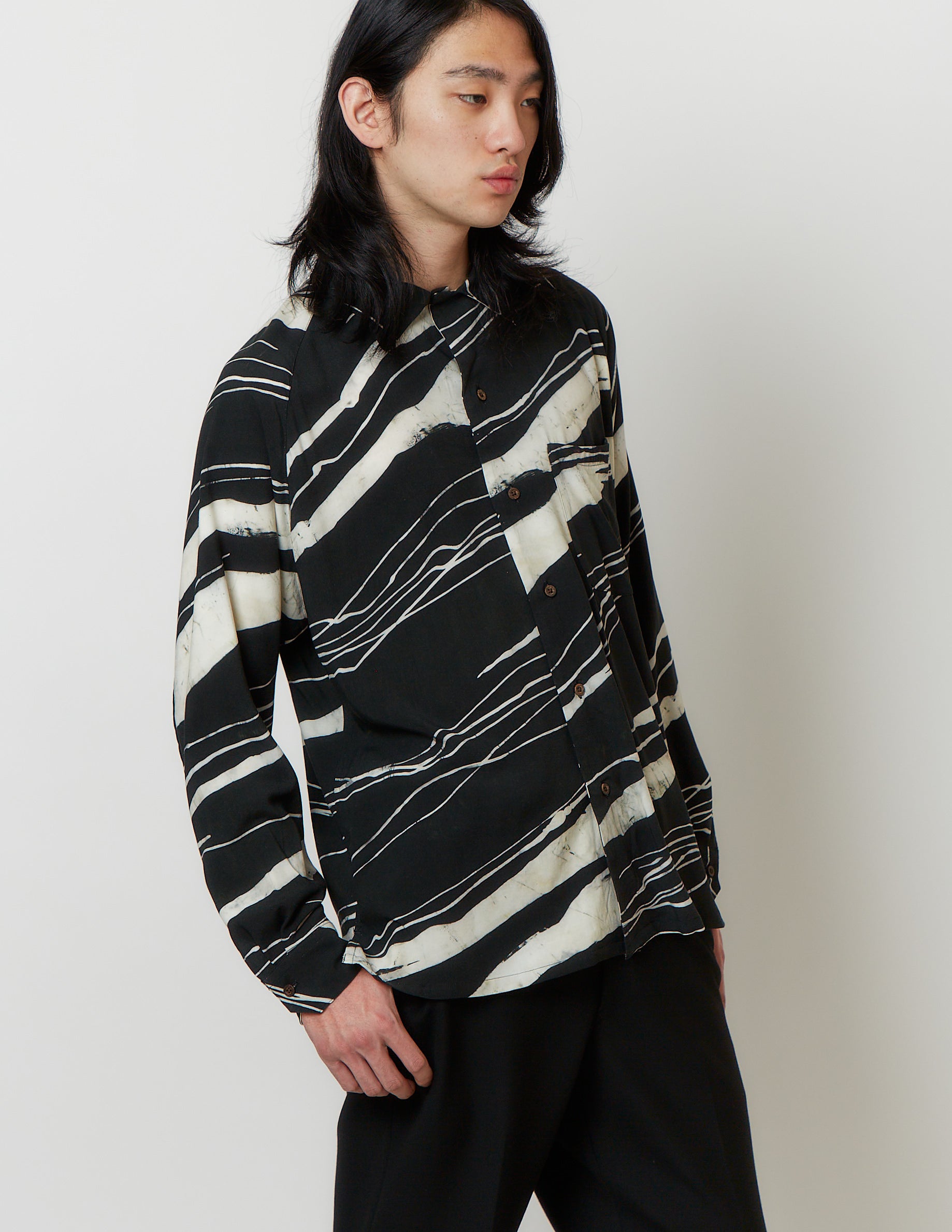 PRINT RAGLAN LONG SLEEVE SHIRT deadstock print