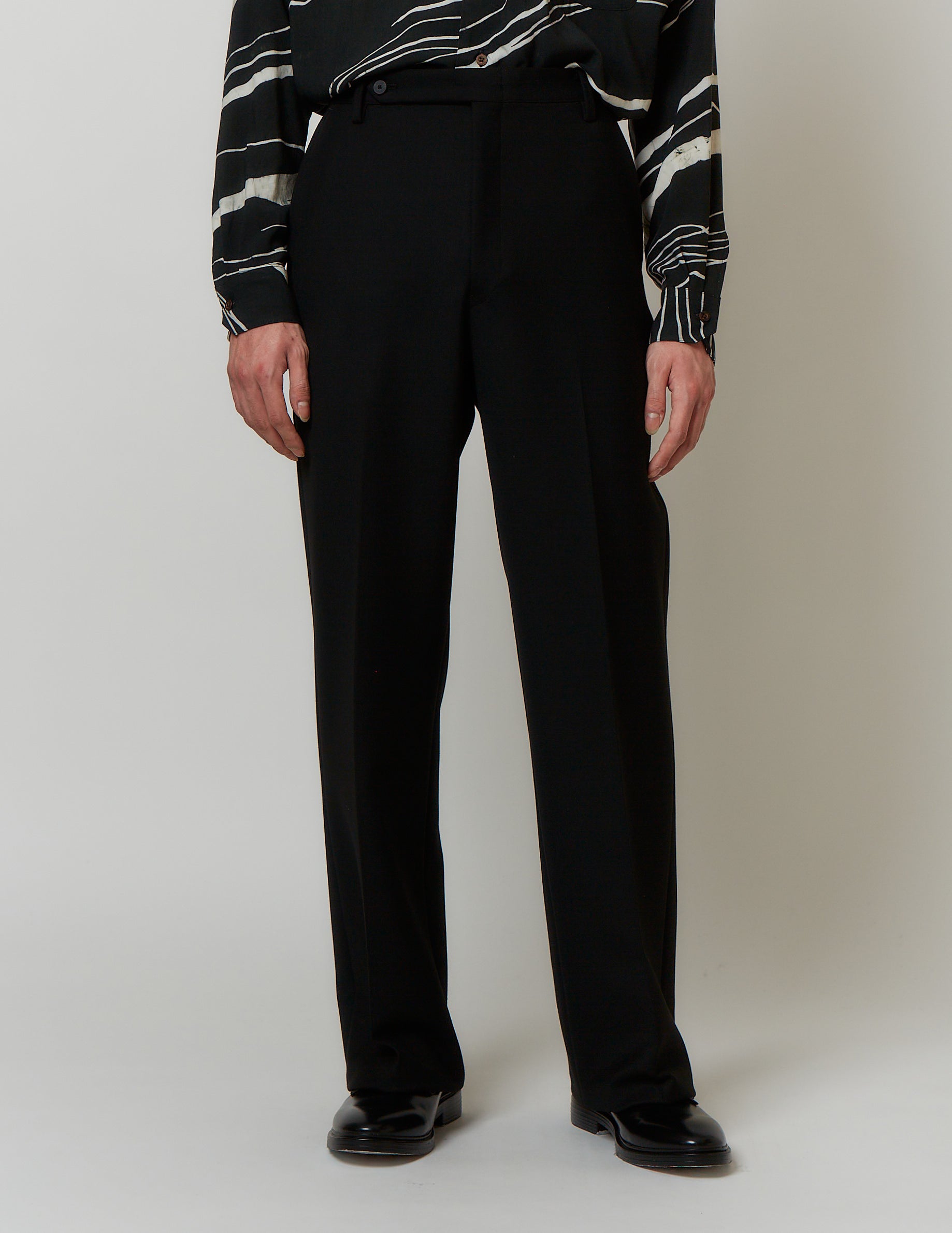 FLARE PANTS grey / black