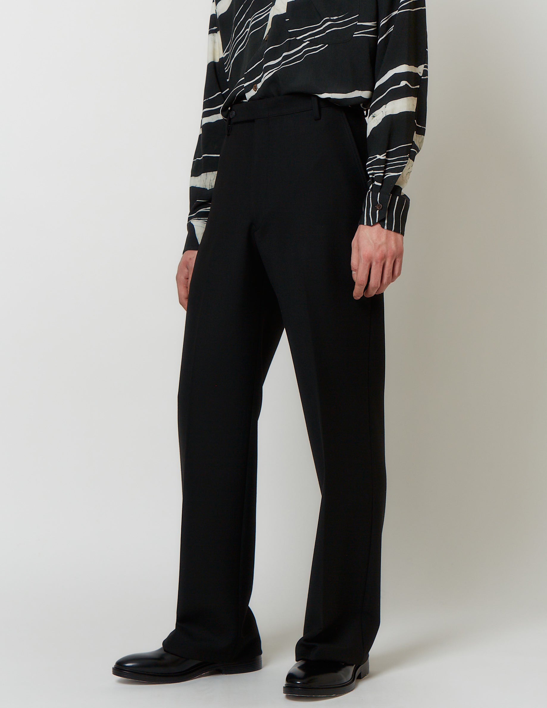 FLARE PANTS grey / black