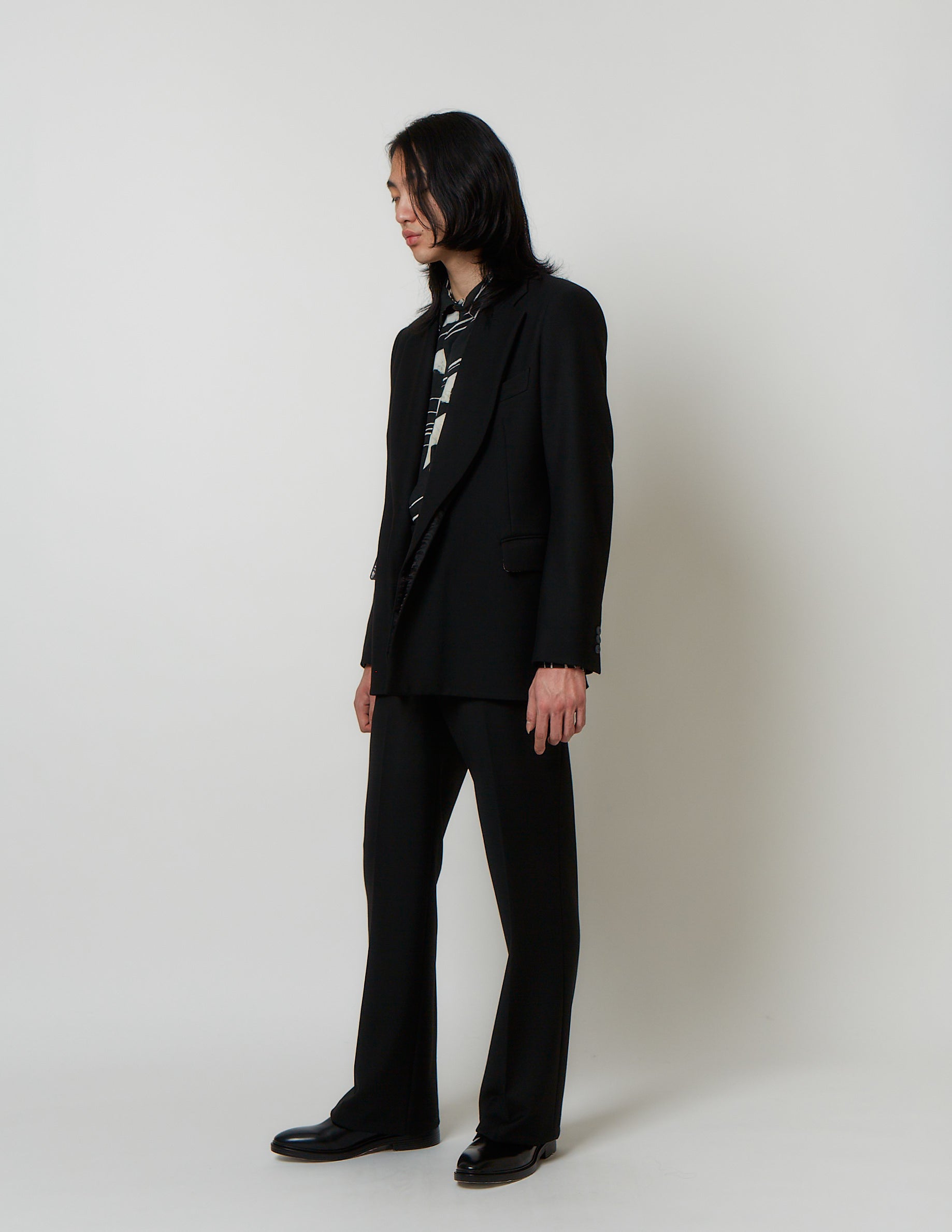 FLY FRONT DOUBLE JACKET grey / black