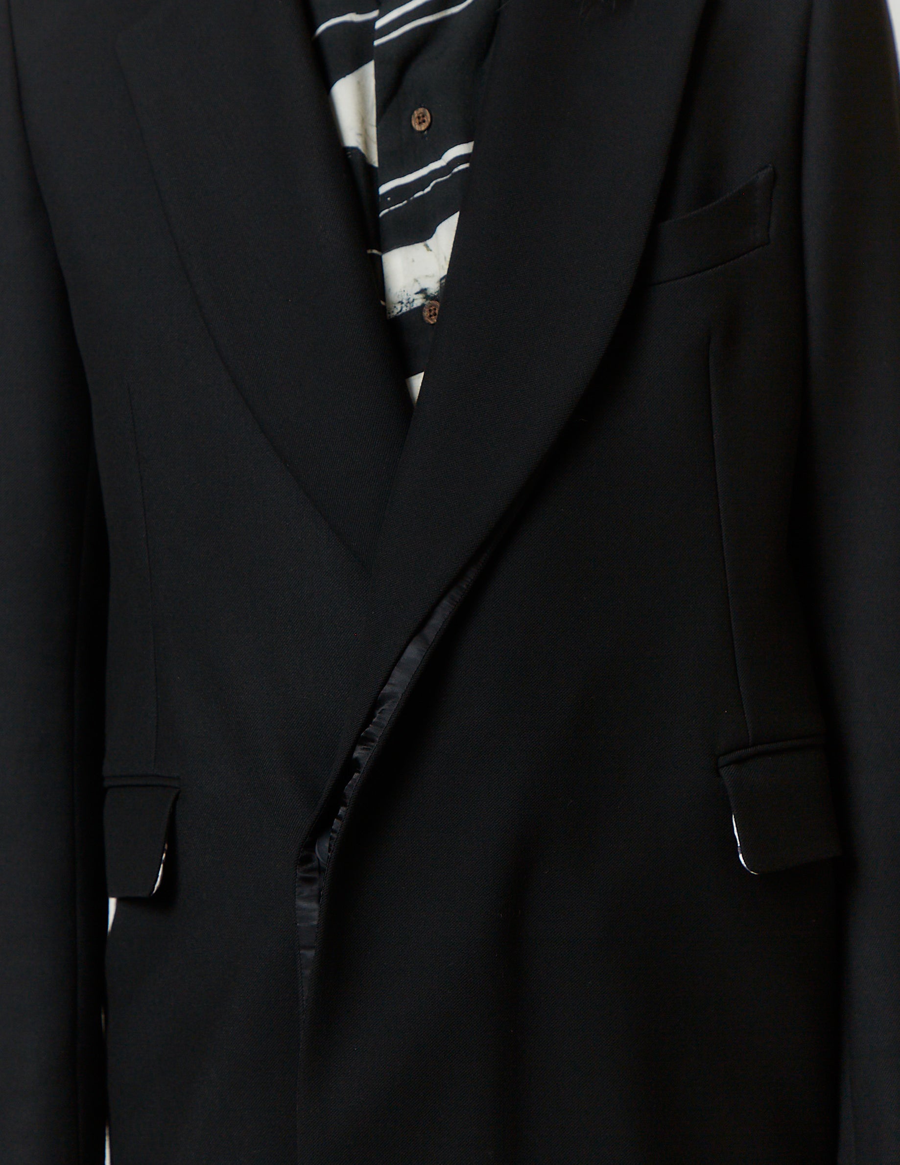 FLY FRONT DOUBLE JACKET grey / black