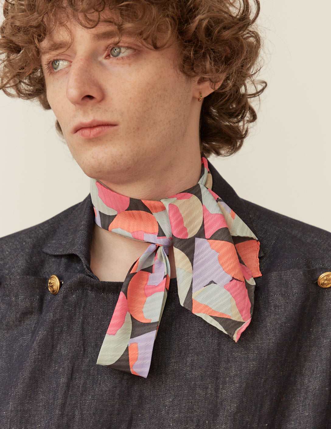 受注制) DEADSTOCK PRINT TIE-SCARF
