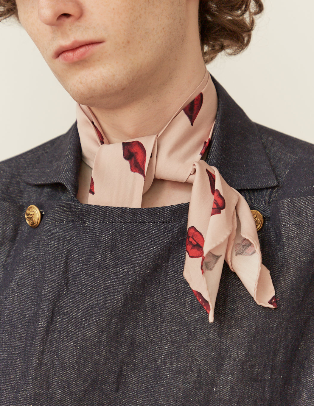 受注制) DEADSTOCK PRINT TIE-SCARF