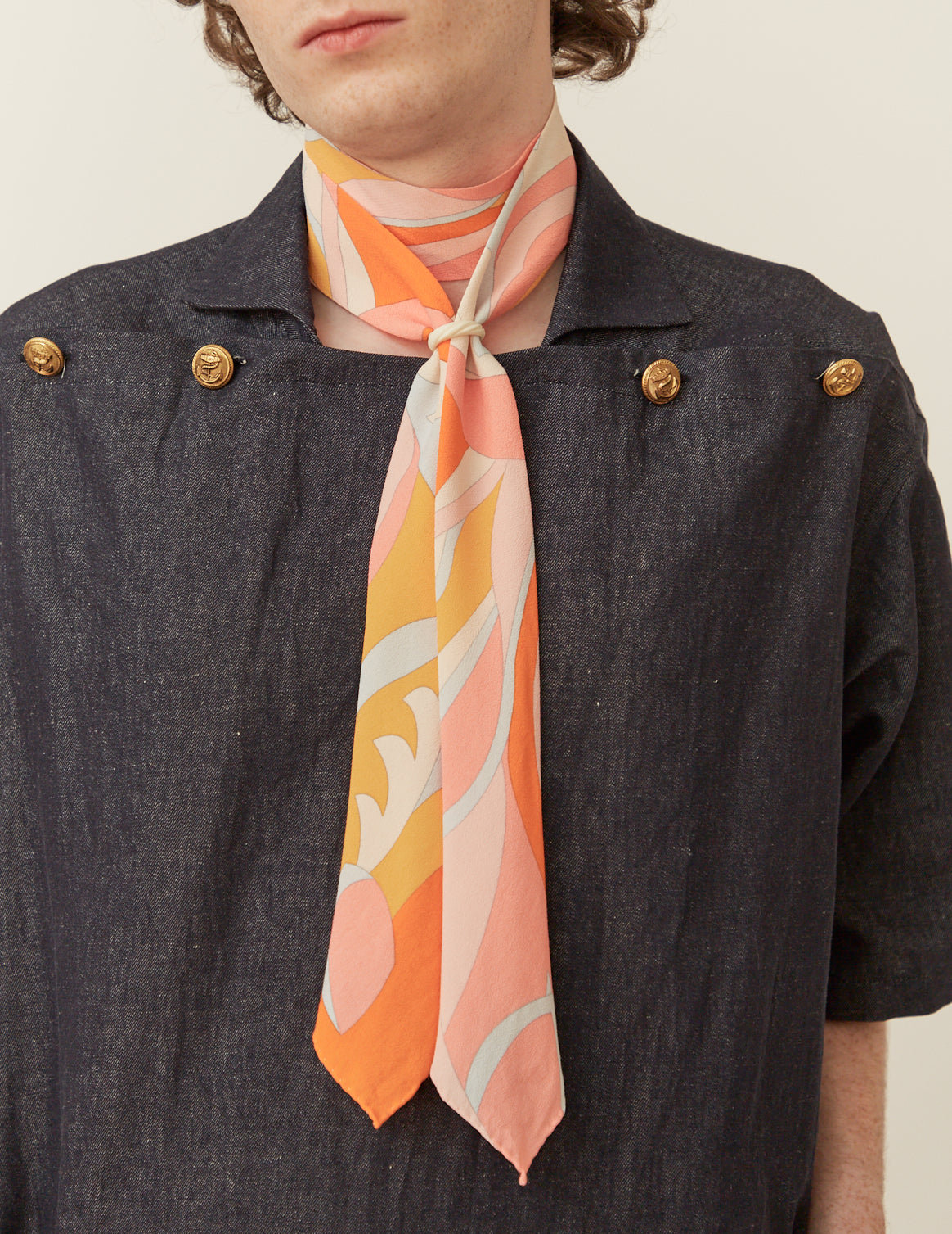 受注制) DEADSTOCK PRINT TIE-SCARF