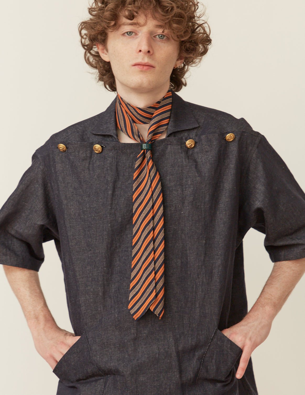 受注制) DEADSTOCK PRINT TIE-SCARF