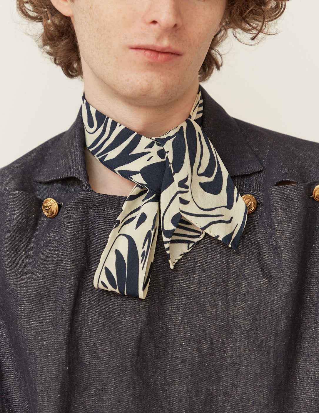 受注制) DEADSTOCK PRINT TIE-SCARF