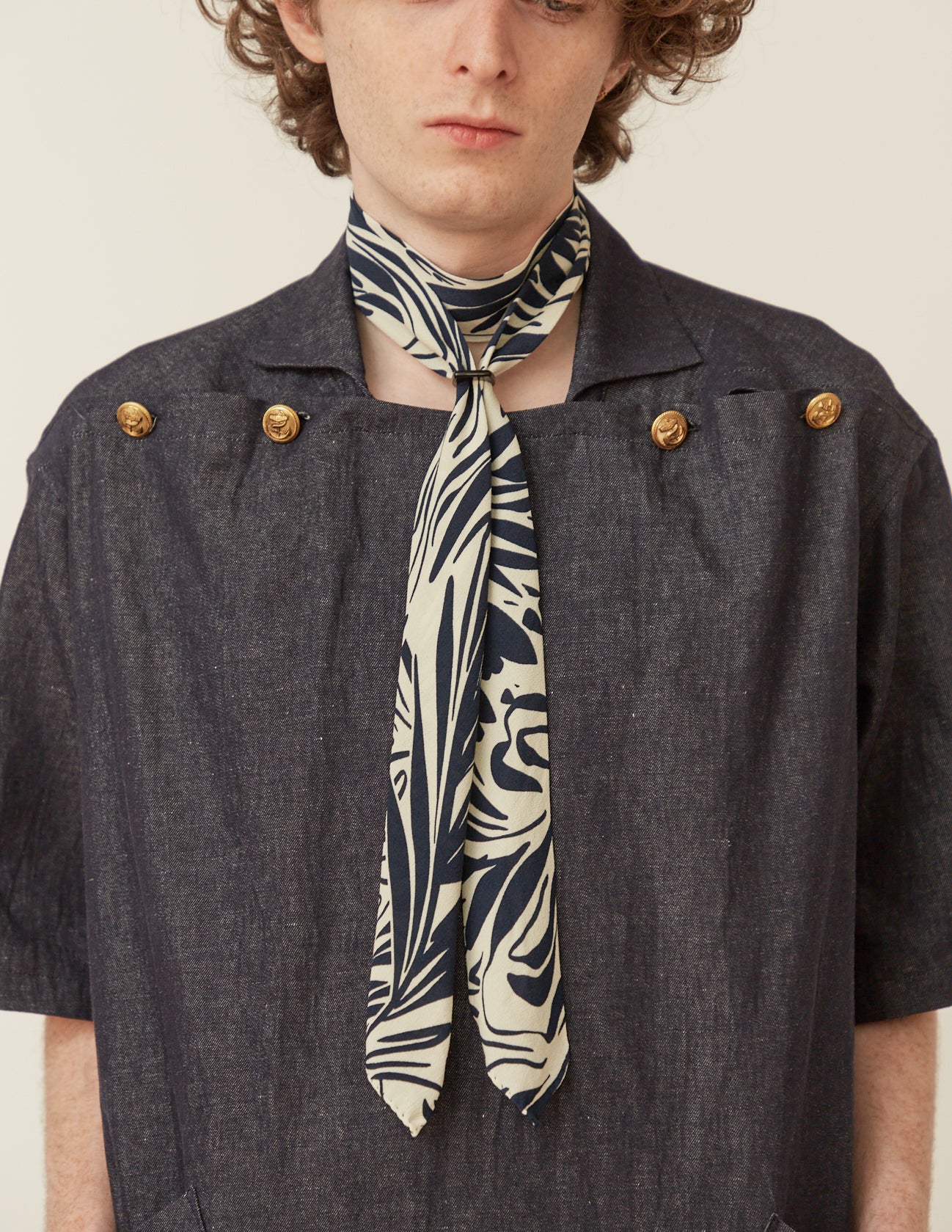 受注制) DEADSTOCK PRINT TIE-SCARF