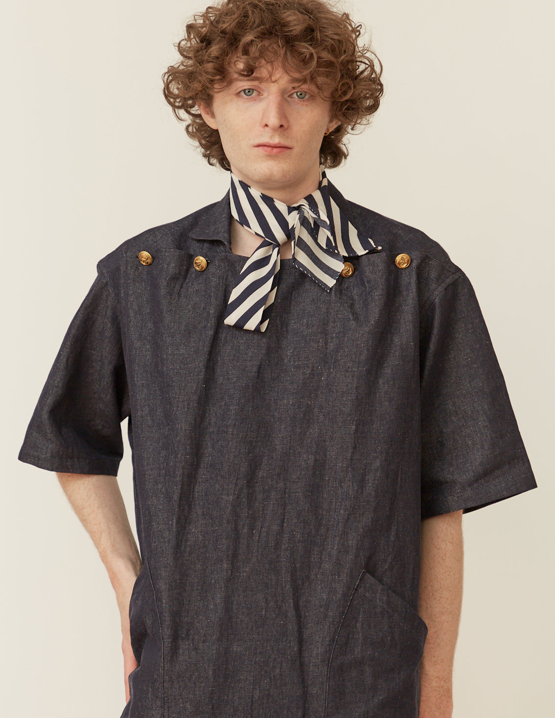 受注制) DEADSTOCK PRINT TIE-SCARF
