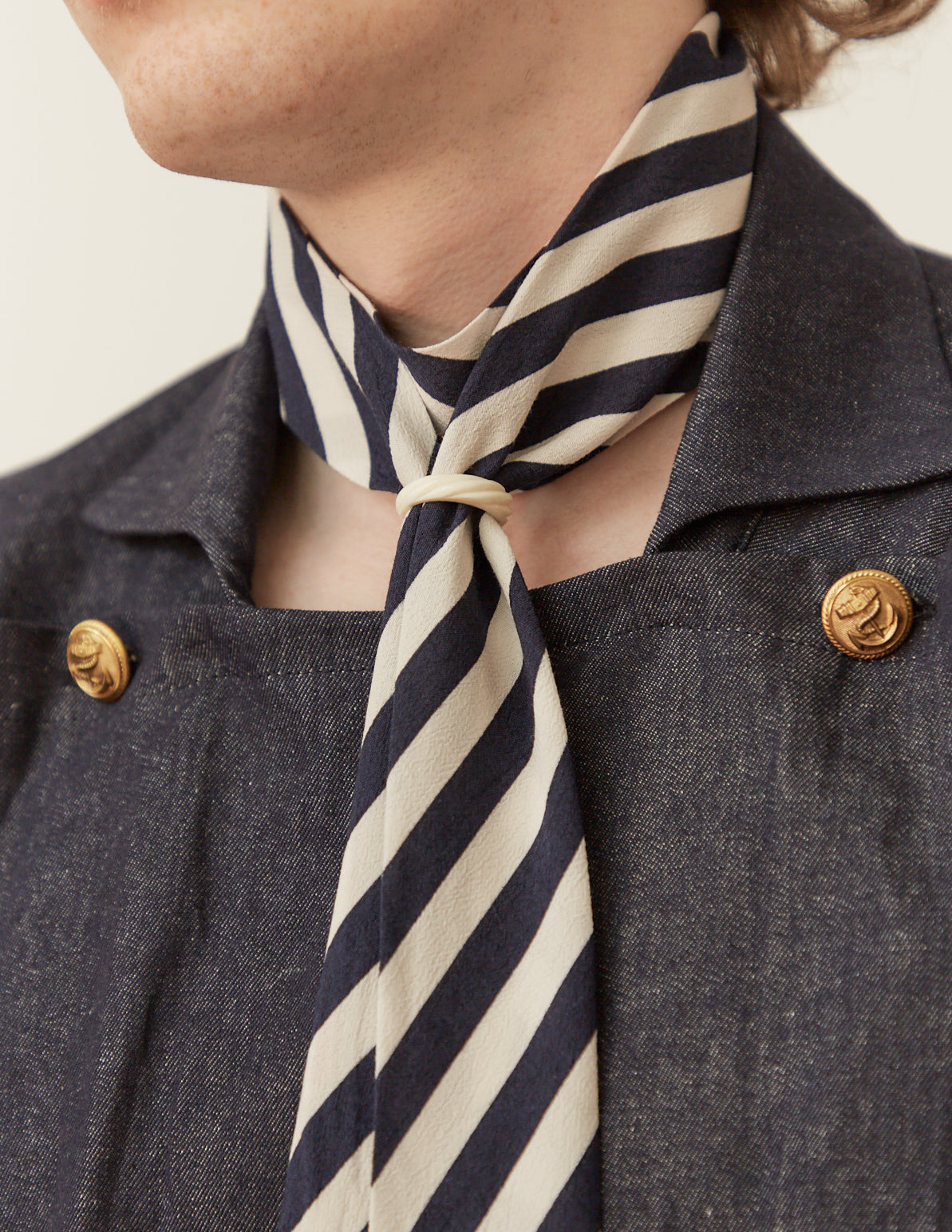 先行公開) VINTAGE SCARF RING camel bone