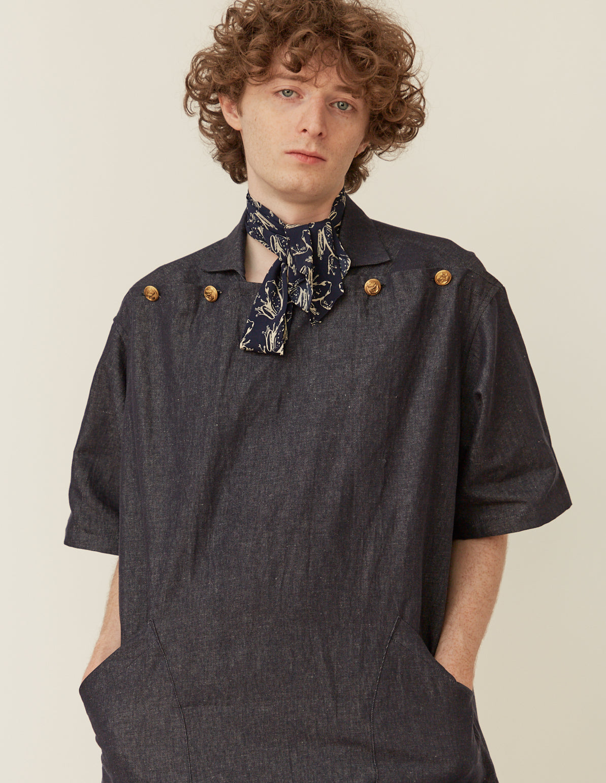 受注制) DEADSTOCK PRINT TIE-SCARF
