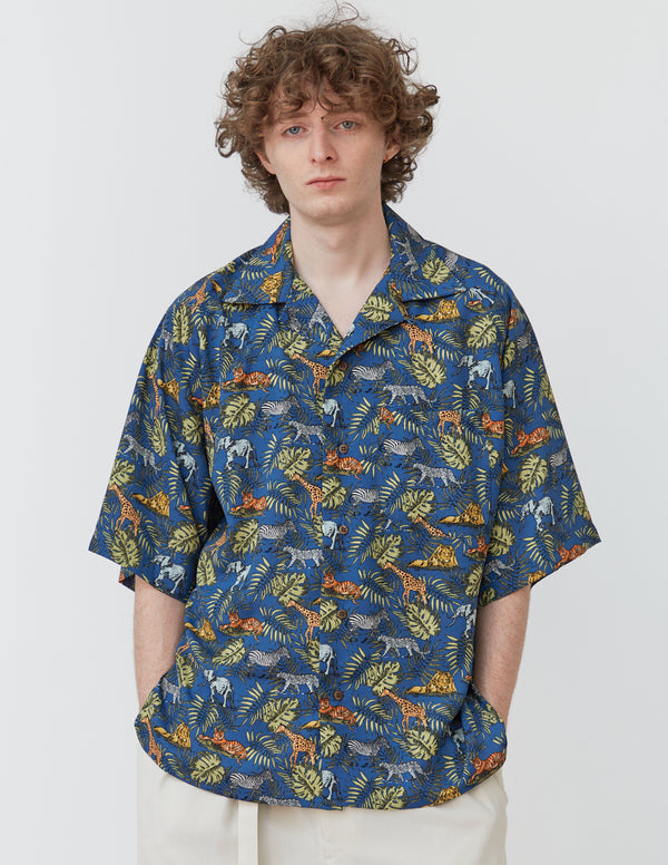 RAGLAN-SLEEVE ALOHA SHIRT animal