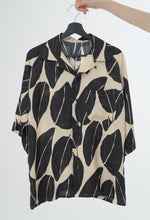 RAGLAN-SLEEVE ALOHA SHIRT black leaf